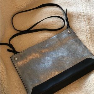 Rag & Bone Compass studded silver &black crossbody